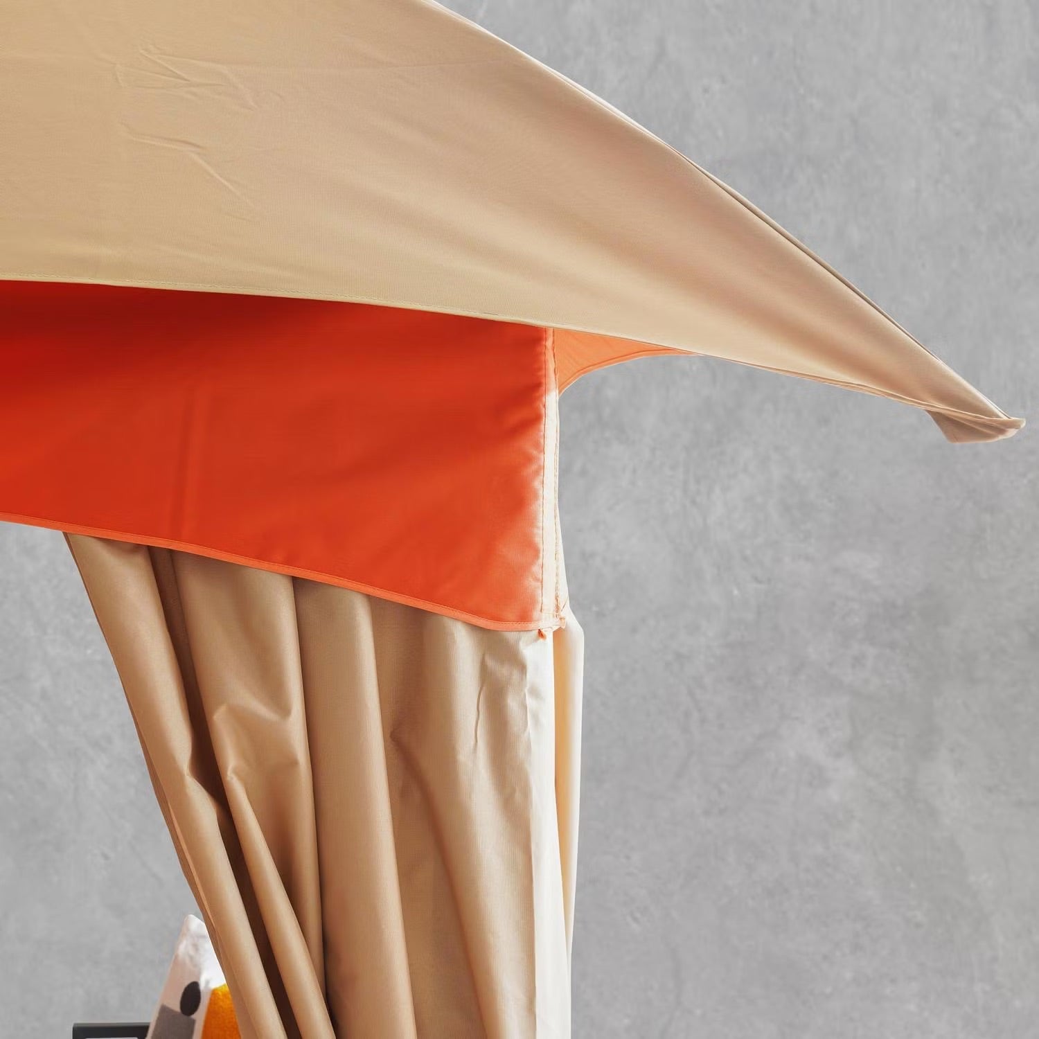 Sorona 3x3m Outdoor Gazebo with Comfortable Seating & Table - Stylish Beige & Orange Design for Patios & Gardens