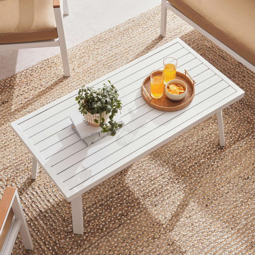Verano 5-Seater Brown Outdoor Sofa Set with Coffee Table - Stylish Patio Furniture for Relaxing & Entertaining
