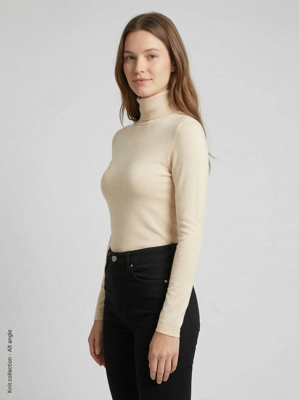 Soft Cream Everyday Turtleneck Top