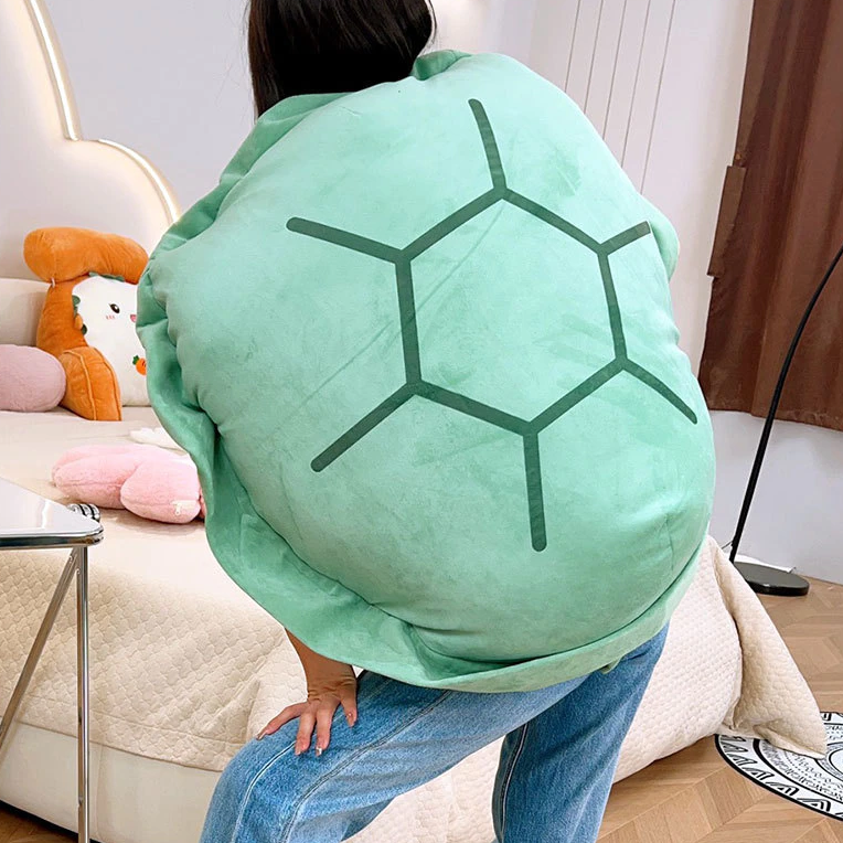 Cozy Plush Turtle Shell Pillow - Soft Cotton Cover & PP Cotton Filling for Ultimate Comfort