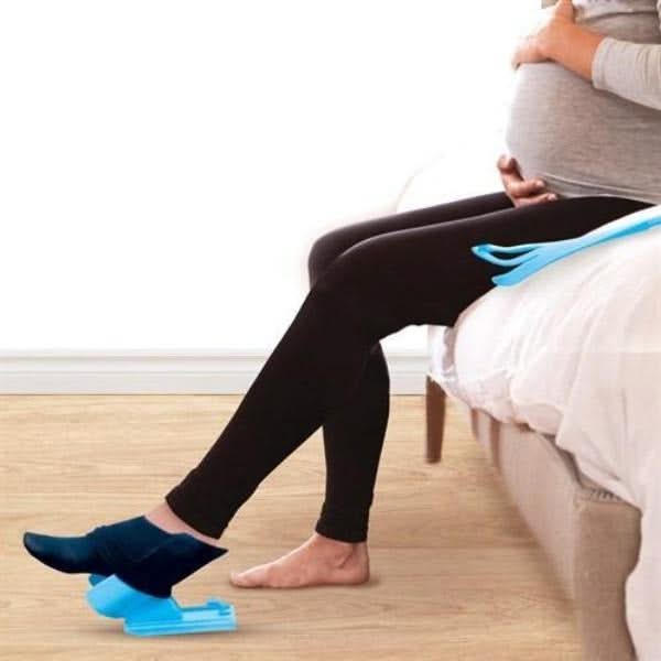 Sock Aid Device with 15.7-Inch Handle & Integrated Shoe Horn - Easy Sock Helper for Seniors & Individuals with Limited Mobility
