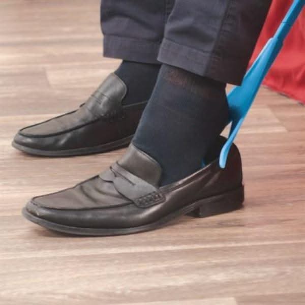 Sock Aid Device with 15.7-Inch Handle & Integrated Shoe Horn - Easy Sock Helper for Seniors & Individuals with Limited Mobility