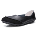 Women's Wide Fit Leather Moccasins with Suede Lining - Comfortable Slip-On Shoes for Everyday Wear